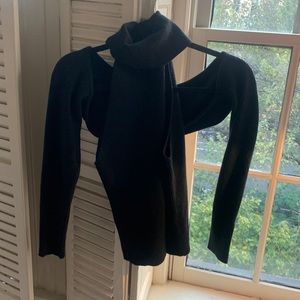 Black turtleneck with bolero